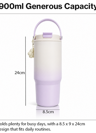 900ml Vacuum Insulated Stainless Steel Travel Tumbler