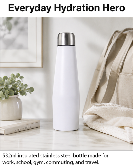 532ml Insulated Stainless Steel Water Bottle Leakproof Flask