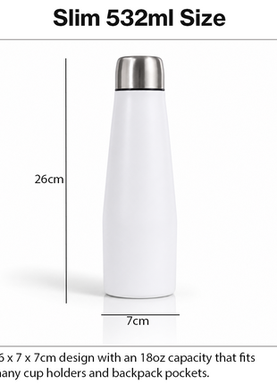 532ml Insulated Stainless Steel Water Bottle Leakproof Flask