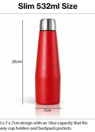 532ml Insulated Stainless Steel Water Bottle Leakproof Flask
