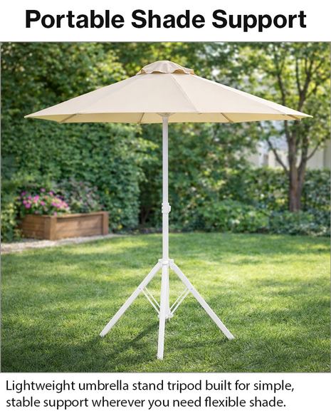 Aluminum Umbrella Stand Tripod Base 54 cm Height Foldable 1.48 kg Stable Support Indoor Outdoor