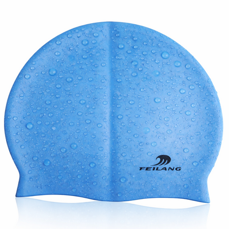 Silicone Swimming Cap Size 22×19 cm – Waterproof High Elasticity Blue