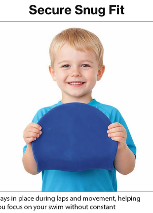 Silicone Swimming Cap Size 22×19 cm – Waterproof High Elasticity Navy