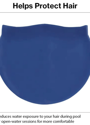 Silicone Swimming Cap Size 22×19 cm – Waterproof High Elasticity Navy