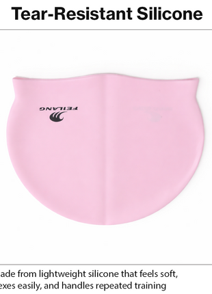 Silicone Swimming Cap Size 22×19 cm – Waterproof High Elasticity Pink