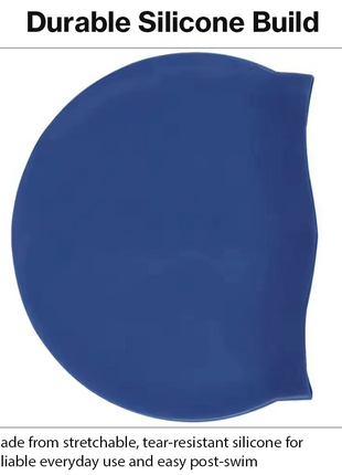 Silicone Swimming Cap Size 22×19 cm – Waterproof High Elasticity Navy