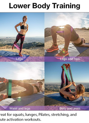3-Piece Hip Resistance Bands Set with Carry Bag