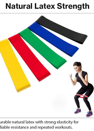 Exercise Resistance Loop Bands Set for Yoga Pilates Strength Training Latex Bands