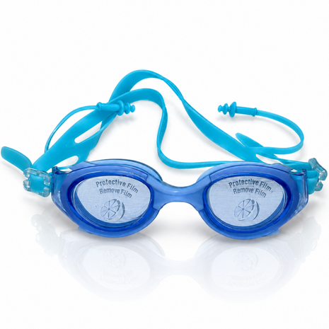 Junior Swimming Goggles with Ear Plugs & Anti-Fog Lenses