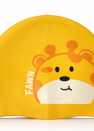 Children’s Waterproof Swimming Cap Ultra Stretch ABS Plastic Yellow Design