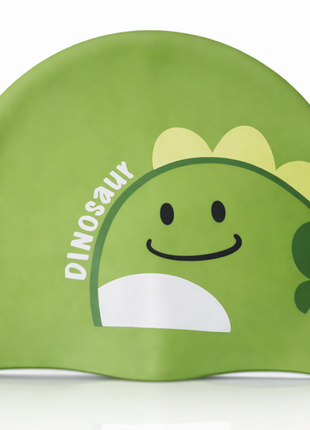 Children’s Waterproof Swimming Cap Ultra Stretch ABS Plastic Green Design