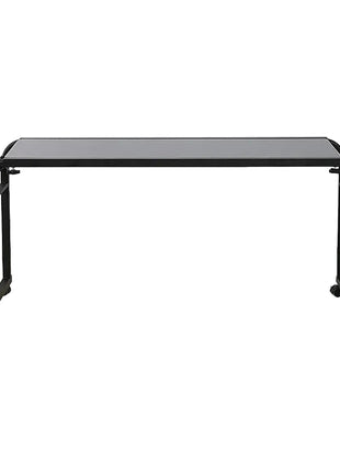 Height Adjustable Bedside Table on Wheels – Over‑Bed Laptop Desk, Lockable Wheels – Black
