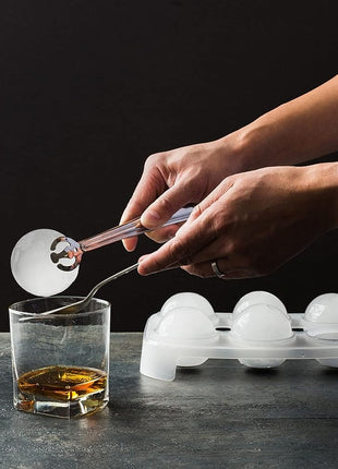 Jumbo Ice Ball Tray For Easy Ice Removal With Transparent Design Regular Cubes