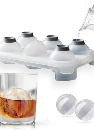 Jumbo Ice Ball Tray For Easy Ice Removal With Transparent Design Regular Cubes