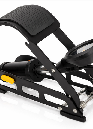 Foot Pump with Gauge – High-Pressure Steel Frame Pedal Inflator – Multi-Valve Compatibility