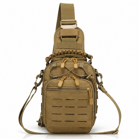 Tactical Crossbody Sling Bag with Molle Webbing