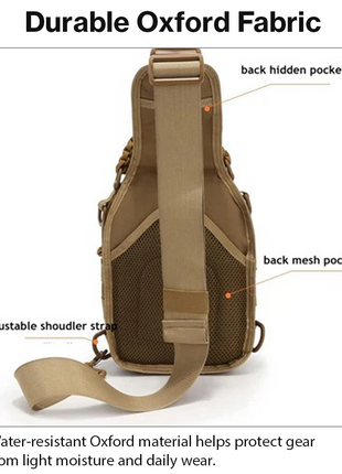 Tactical Crossbody Sling Bag with Molle Webbing