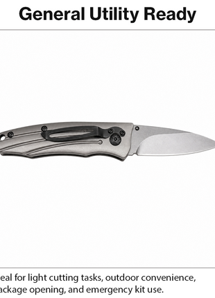 Folding Pocket Knife Compact Manual Open Utility Knife Black Handle 16 cm Lightweight EDC