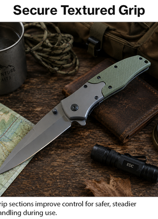 Flash Tanto Folding Pocket Knife with Aluminium and ABS Handle, Stainless Steel Blade