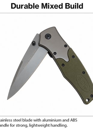 Flash Tanto Folding Pocket Knife with Aluminium and ABS Handle, Stainless Steel Blade
