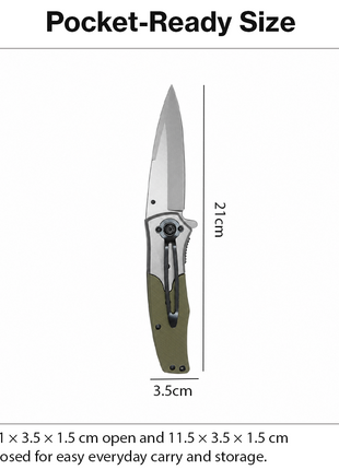 Flash Tanto Folding Pocket Knife with Aluminium and ABS Handle, Stainless Steel Blade
