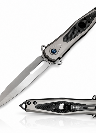 Spring Assisted Folding Pocket Knife with G10 Handle