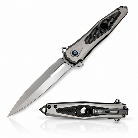 Spring Assisted Folding Pocket Knife with G10 Handle