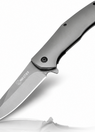 Folding Pocket Knife Aluminum Handle Manual Flip Blade EDC Utility Knife Gray
