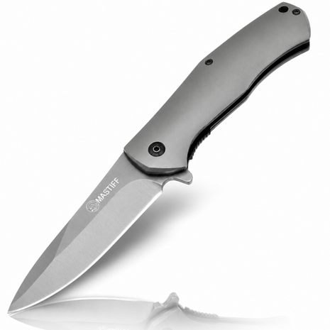 Folding Pocket Knife Aluminum Handle Manual Flip Blade EDC Utility Knife Gray