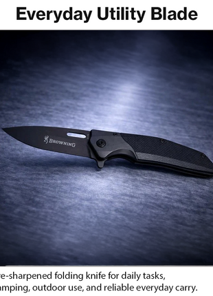EDC Folding Pocket Knife Stainless Steel Blade Textured Handle 22.9 cm Overall Length