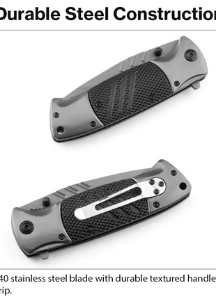 Spring Assisted Folding Pocket Knife with 440 Stainless Steel