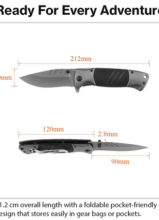 Spring Assisted Folding Pocket Knife with 440 Stainless Steel