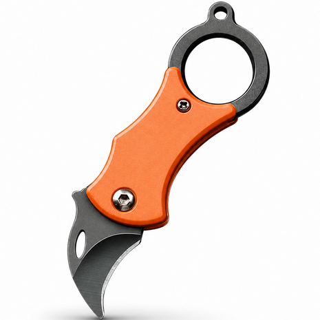 Portable Folding Keychain Survival Knife Stainless Steel Mini Utility Tool with Carabiner Emergency EDC