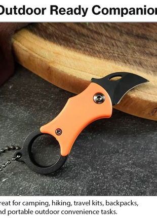 Portable Folding Keychain Survival Knife Stainless Steel Mini Utility Tool with Carabiner Emergency EDC