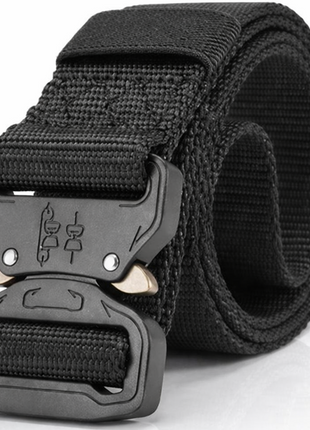 Tactical Waist Belt 130 cm x 3.8 cm Nylon Strap Auto‑Lock Quick‑Release Buckle