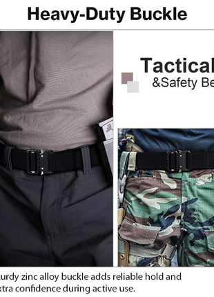 Tactical Waist Belt 130 cm x 3.8 cm Nylon Strap Auto‑Lock Quick‑Release Buckle