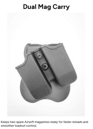 Double Magazine Holster Polymer Airsoft Pouch