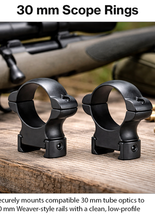 30mm Scope Mount Rings for Weaver Rails – High-Strength