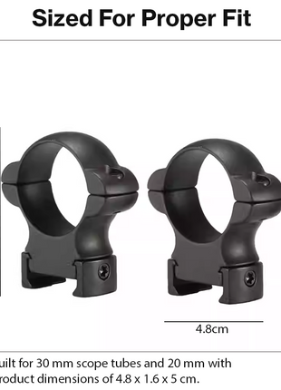 30mm Scope Mount Rings for Weaver Rails – High-Strength