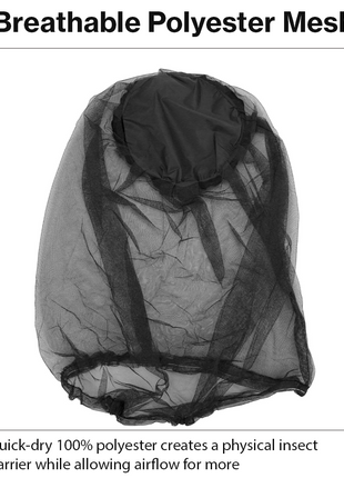Anti-Bee & Mosquito Protective Mesh Jacket with Gloves, High Visibility Orange, Elastic Hood, Quick-Dry Polyester, S/M 70 × 92 cm Outdoor Protection Suit