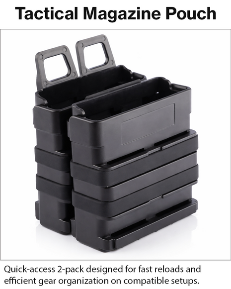 Quick-Draw MOLLE Magazine Pouch 2-Pack ABS Silicone