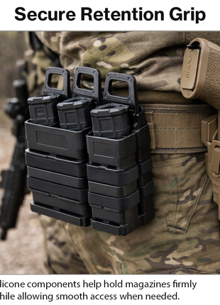 Quick-Draw MOLLE Magazine Pouch 2-Pack ABS Silicone