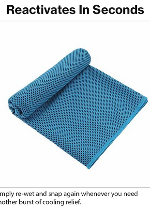 Instant Cooling Polyester Towel 30 x 87 cm Reusable Quick Dry Sports Gym Travel Towel Individually Packed