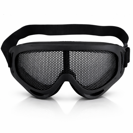 Tactical Mesh Safety Goggles for Outdoor Field Use, ABS Plastic Frame, Sponge-Lined Eye Protection,