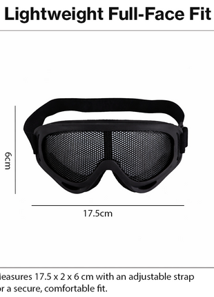 Tactical Mesh Safety Goggles for Outdoor Field Use, ABS Plastic Frame, Sponge-Lined Eye Protection,