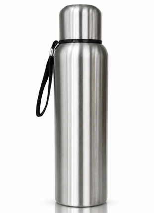 Stainless Steel Vacuum Flask with Filter – Double-Wall Insulated, Hot 24h / Cold 36h