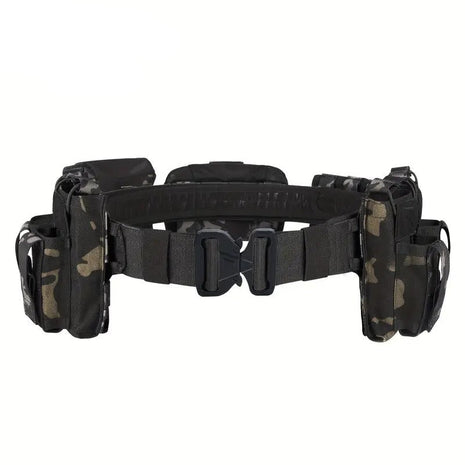 7-in-1 Tactical Battle Belt 1000D Nylon with Quick Release Buckle, Heavy Duty MOLLE Utility Belt for Police Military Outdoor