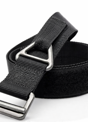 Adjustable Nylon Tactical Belt with Metal Buckle & V-Ring Utility Belt