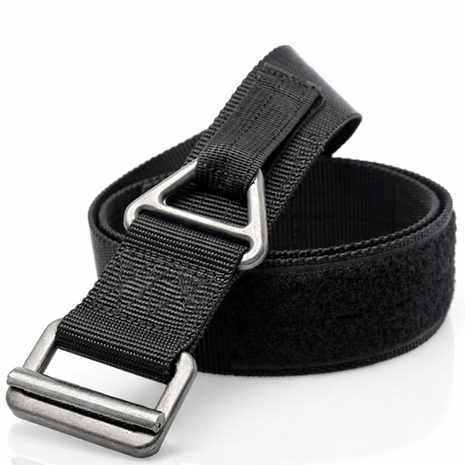 Adjustable Nylon Tactical Belt with Metal Buckle & V-Ring Utility Belt