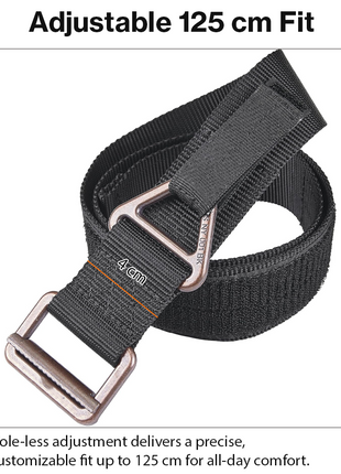 Adjustable Nylon Tactical Belt with Metal Buckle & V-Ring Utility Belt